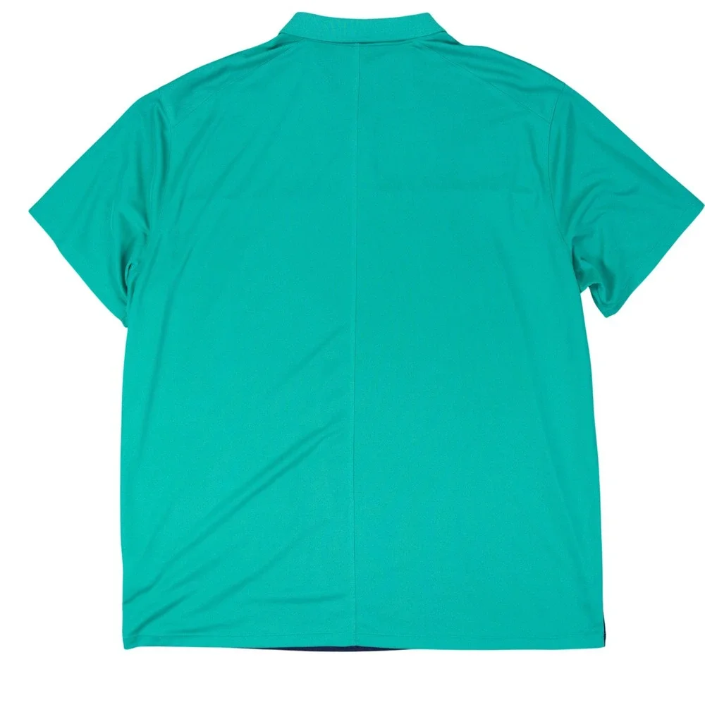 Lot of 2 Nike Mens 2XL Dri-Fit Golf Polo Shirts Pink Grey Teal Navy Colorblock